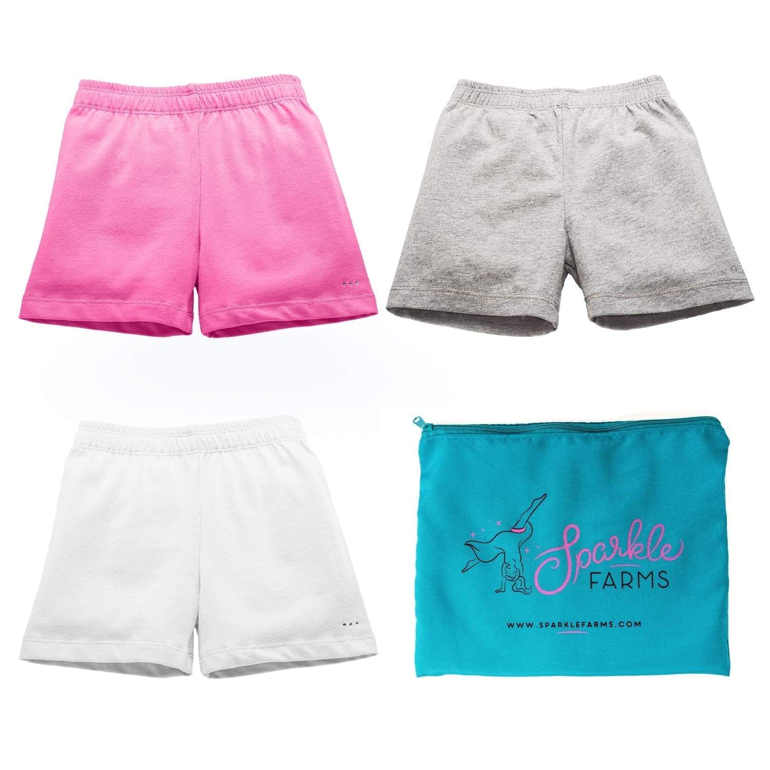 Sparkle Farms Big Girls Under Dress Short for Dance, Bikes, Playground  Cartwheels and Modesty, 3-Pack